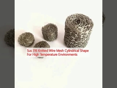 Sus 316 Sieć z włókien dzianych o kształcie cylindrycznym dla środowisk o wysokiej temperaturze
