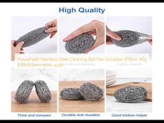 Płuczka do patelni kulowych ze stali nierdzewnej do użytku domowego 8 * 8 cm 40 g 0,08-0,5 mm Szerokość drutu