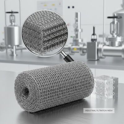 Elastyczna sprasowana dzianinowa siatka druciana 20*60 mm zapewniająca doskonałą filtrację i stabilność strukturalną w zastosowaniach przemysłowych