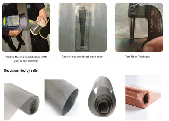 Ultra cienka siatka druciana ze stali nierdzewnej 100 mikronów zaokrąglona 316L 100μm