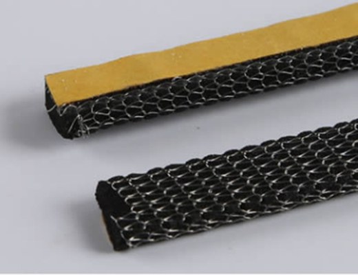 Uszczelka z dzianiny drucianej z siatki ochronnej EMI 316SS Kwadratowy pierścień φ5mm z rdzeniem z przewodzącego elastomeru