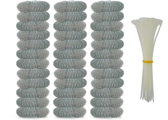 2 * 6 cm 7,5 g kulka do czyszczenia ze stali nierdzewnej / srebrna metalowa szczotka kuchenna