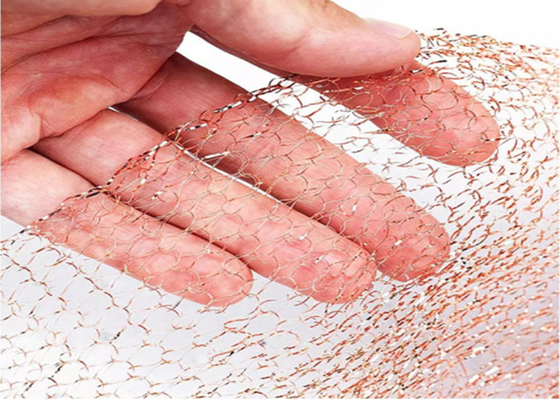 30m Siatka z dzianiny miedzianej 10 15 20 cm Szerokość 0,20 mm Drutowa powierzchnia falista