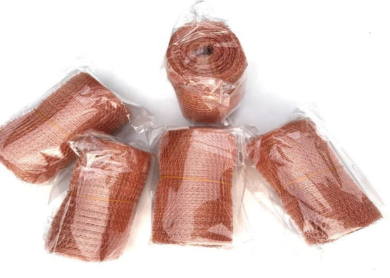 Dostosowana dzianinowa siatka z czystej czerwonej miedzi 1.3m blokujący blokujący kształt falisty